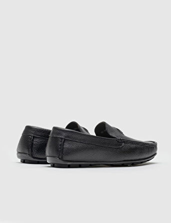 Hakiki Deri Siyah Erkek Loafer