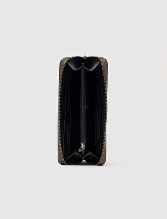 Cabani Hakiki Deri Yeşil Kadın Cüzdan