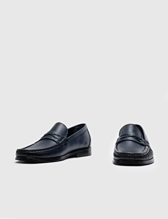 Hakiki Deri Lacivert Erkek Günlük Ayakkabı