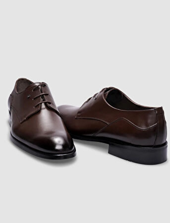 Hakiki Deri Kahverengi Bağcıklı Erkek Klasik Ayakkabı