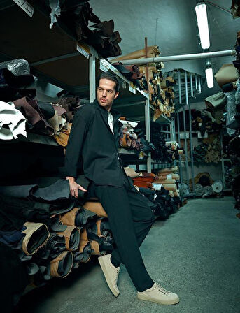 Triko Bej Bağcıklı Erkek Spor Ayakkabı