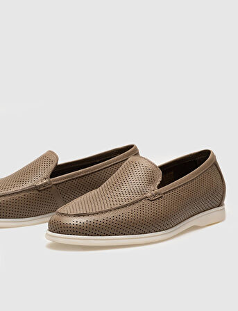 Hakiki Deri Vizon Erkek Loafer