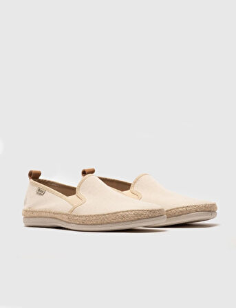 Bej Hasır Detaylı Erkek Espadril