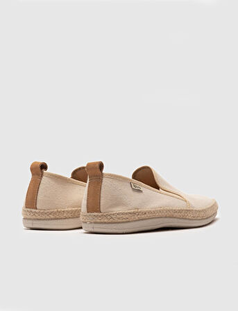 Bej Hasır Detaylı Erkek Espadril
