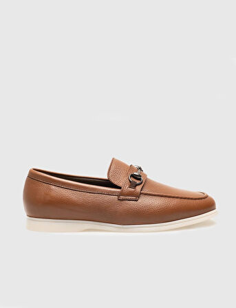Hakiki Deri Taba Tokalı Erkek Loafer