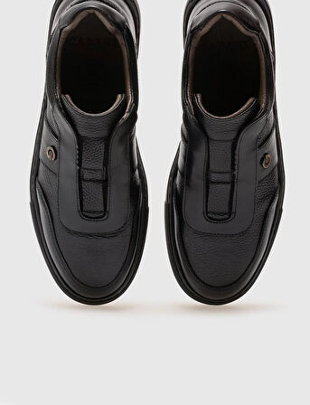 Hakiki Deri Siyah Erkek Spor Ayakkabı