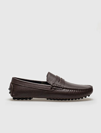 Hakiki Deri Kahverengi Kemerli Erkek Loafer