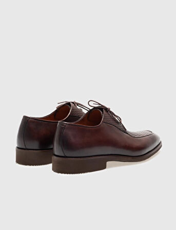 Hakiki Deri Kahverengi Bağcıklı Erkek Klasik Ayakkabı
