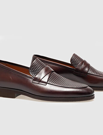 Hakiki Deri Kahverengi Erkek Klasik Ayakkabı