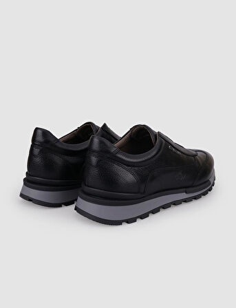 Hakiki Deri Siyah Erkek Spor Ayakkabı