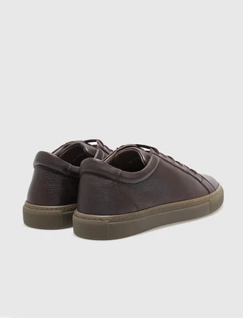 Hakiki Deri Kahverengi Bağcıklı Erkek Sneaker