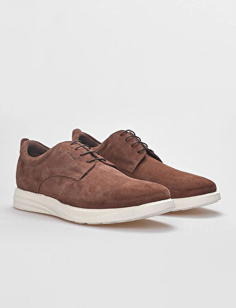 Hakiki Deri Taba Süet Bağcıklı Erkek Günlük Ayakkabı