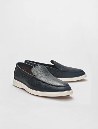 Hakiki Deri Lacivert Erkek Loafer
