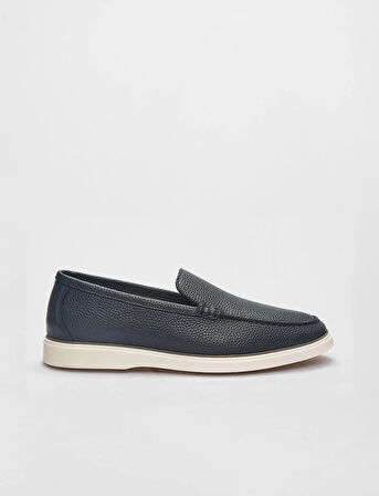 Hakiki Deri Lacivert Erkek Loafer