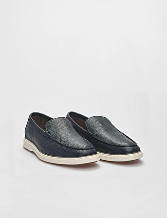 Hakiki Deri Lacivert Erkek Loafer