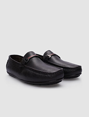 %100 Hakiki Deri Kahverengi Toka Detaylı Erkek Loafer