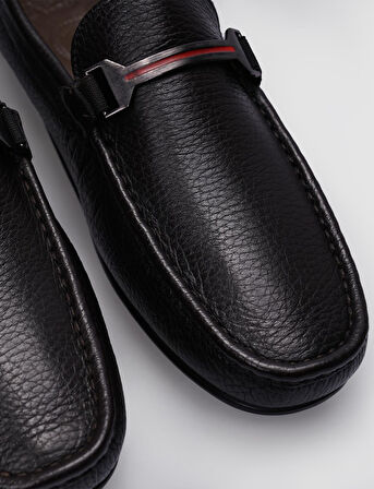 %100 Hakiki Deri Kahverengi Toka Detaylı Erkek Loafer
