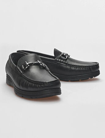 Hakiki Deri Siyah Kürklü Erkek Günlük Ayakkabı