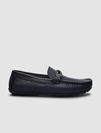 Hakiki Deri Lacivert Erkek Loafer