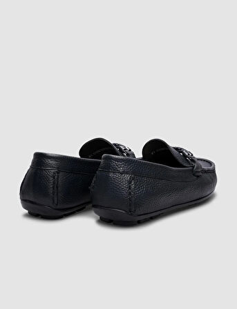 Hakiki Deri Lacivert Erkek Loafer