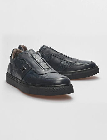 Hakiki Deri Lacivert Erkek Spor Ayakkabı