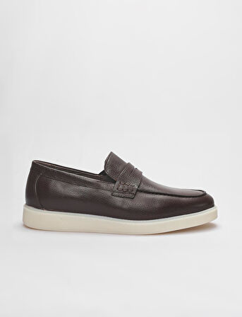 Hakiki Deri Kahverengi Erkek Sneaker Ayakkabı