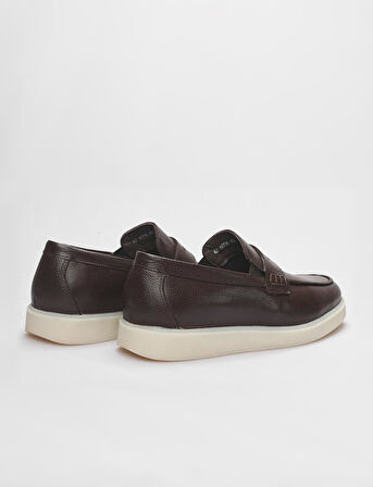 Hakiki Deri Kahverengi Erkek Sneaker Ayakkabı