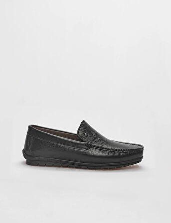 Hakiki Deri Siyah Erkek Loafer