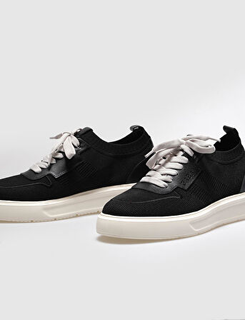 Triko Siyah Bağcıklı Erkek Spor Ayakkabı