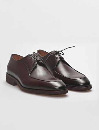 Hakiki Deri Kahverengi Bağcıklı Erkek Klasik Ayakkabı