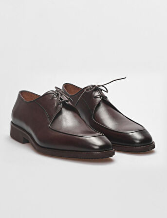 Hakiki Deri Kahverengi Bağcıklı Erkek Klasik Ayakkabı