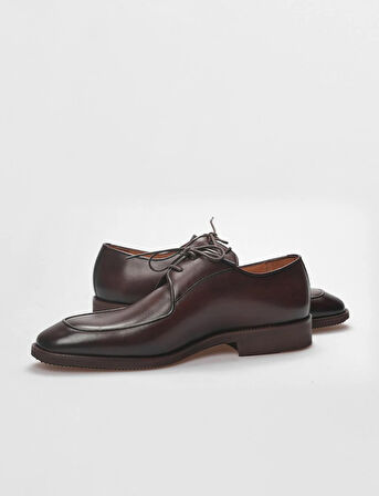 Hakiki Deri Kahverengi Bağcıklı Erkek Klasik Ayakkabı