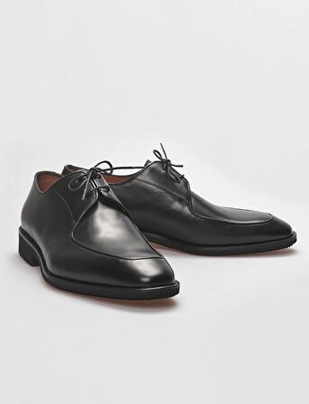 Hakiki Deri Siyah Bağcıklı Erkek Klasik Ayakkabı