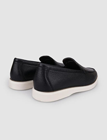 Hakiki Deri Siyah Erkek Loafer