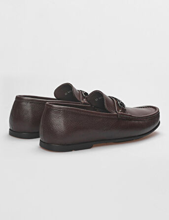 Hakiki Deri Kahverengi Tokalı Erkek Loafer