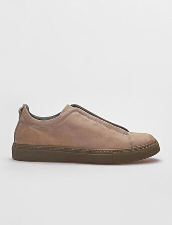 Hakiki Deri Vizon Lastikli Erkek Sneaker