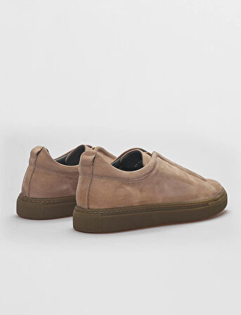 Hakiki Deri Vizon Lastikli Erkek Sneaker