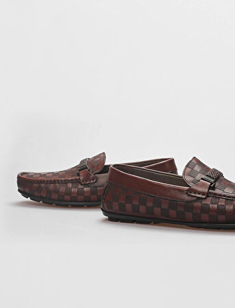 %100 Hakiki Deri Kahverengi Toka Detaylı Erkek Loafer