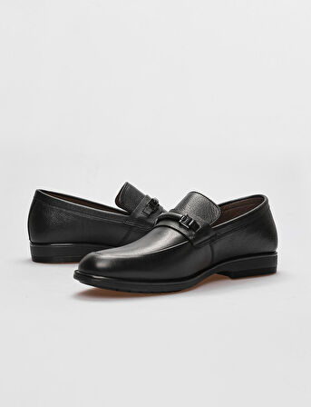 Hakiki Deri Siyah Erkek Klasik Ayakkabı