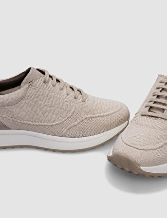 Triko Bej Bağcıklı Erkek Spor Ayakkabı