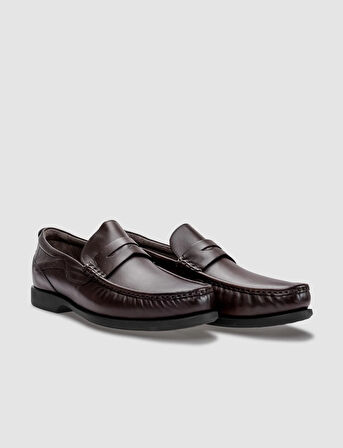 Hakiki Deri Kahverengi Erkek Loafer