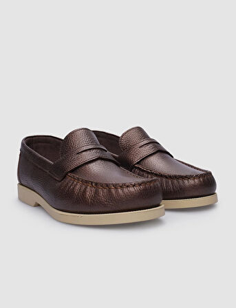 %100 Hakiki Deri Kahverengi Kadın Günlük Ayakkabı