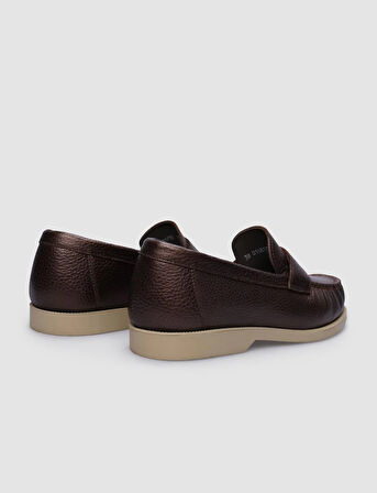 %100 Hakiki Deri Kahverengi Kadın Günlük Ayakkabı