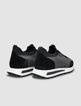 Triko Siyah Bağcıklı Erkek Spor Ayakkabı