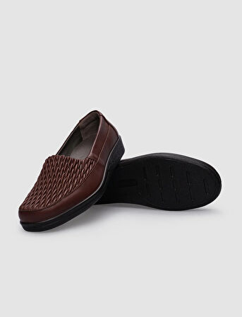 % 100 Hakiki Deri Taba Kadın Comfort Ayakkabı