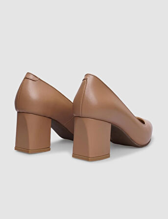 Cabani %100 Hakiki Deri Vizon Kadın Topuklu Ayakkabı