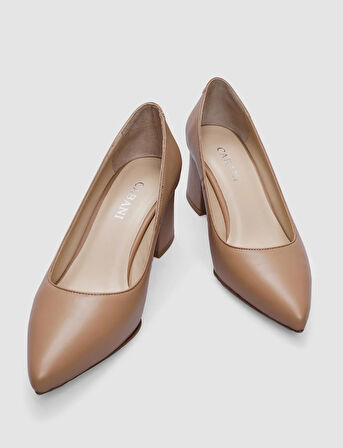 Cabani %100 Hakiki Deri Vizon Kadın Topuklu Ayakkabı