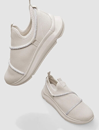 Triko Bej Kadın Spor Ayakkabı