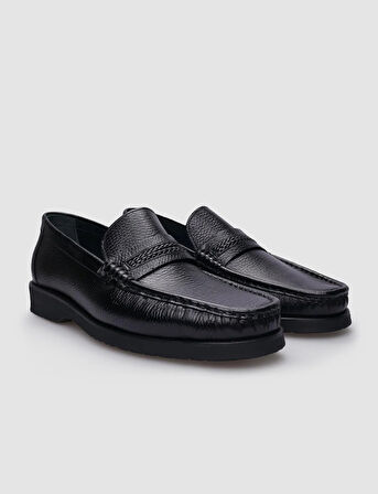 %100 Hakiki Deri Siyah Comfort Erkek Klasik Ayakkabı