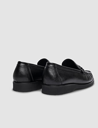 %100 Hakiki Deri Siyah Tokalı Erkek Klasik Ayakkabı